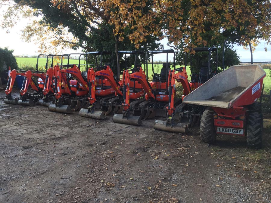 Multiple Diggers Essex Diggers Hire, micro and mini diggers Specialists | Gallery